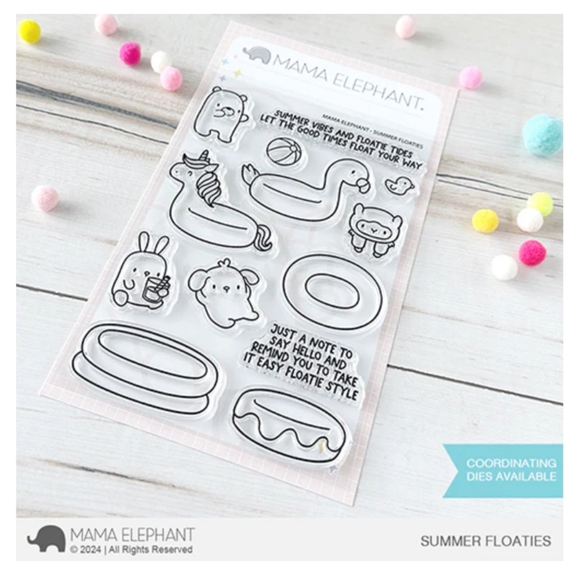 Summer Floaties Mama Elephant Stamp set - Picture 1 of 3